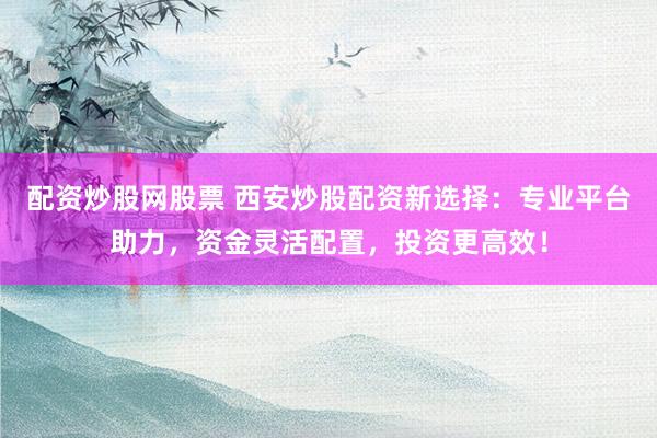 配资炒股网股票 西安炒股配资新选择：专业平台助力，资金灵活配置，投资更高效！