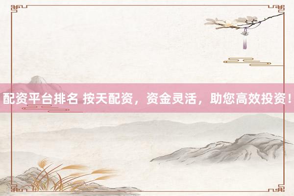 配资平台排名 按天配资，资金灵活，助您高效投资！