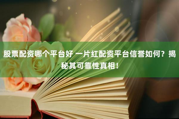 股票配资哪个平台好 一片红配资平台信誉如何？揭秘其可靠性真相！