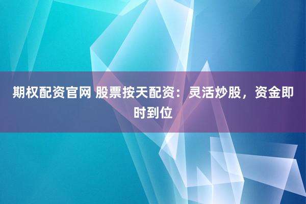 期权配资官网 股票按天配资：灵活炒股，资金即时到位